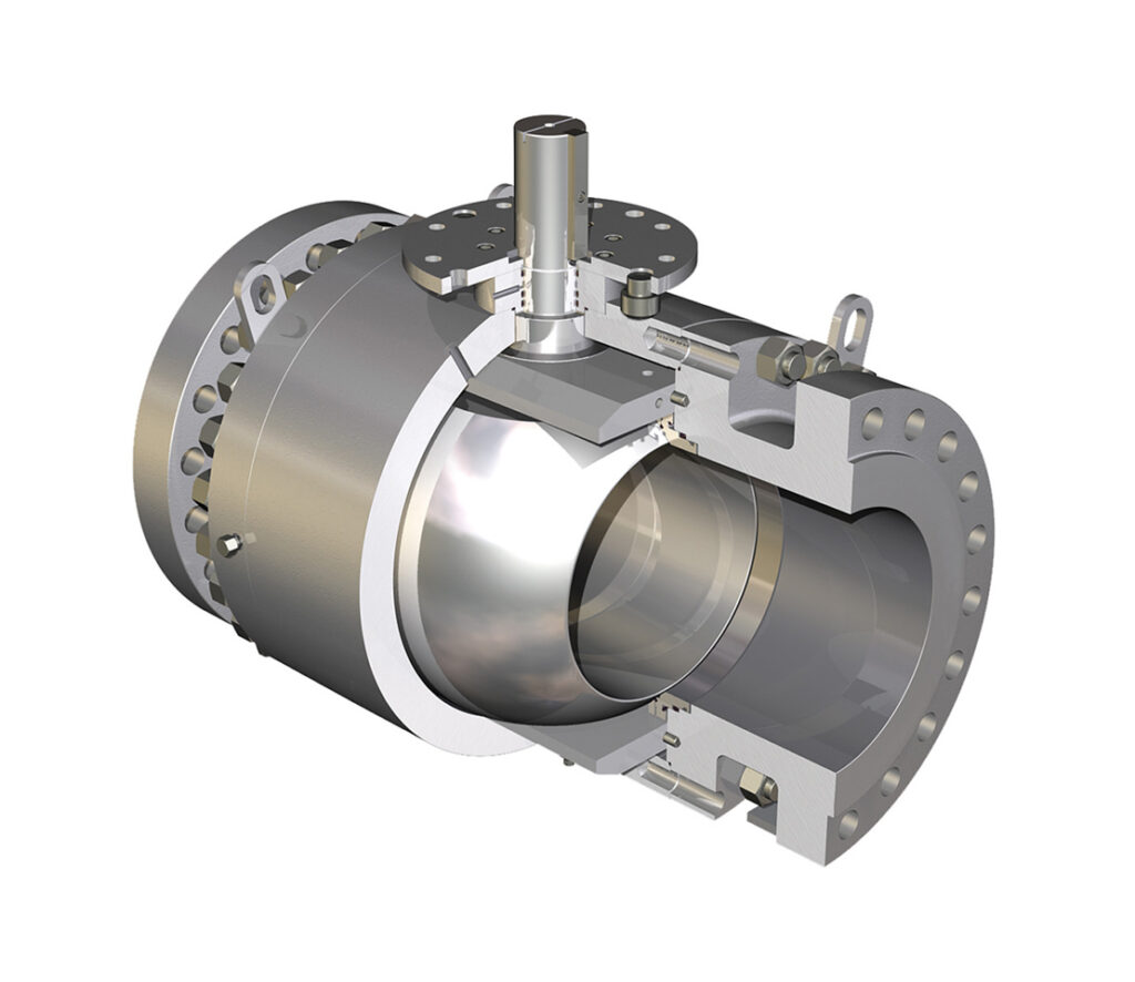 enproductsapi6dtrunnion mounted ball valve GOLDENZS